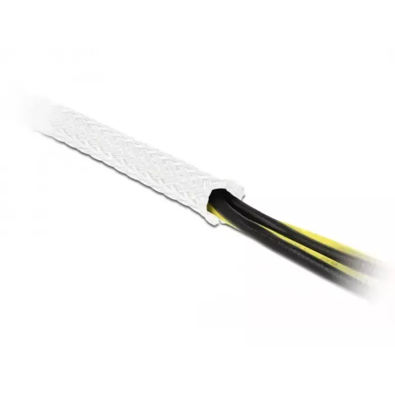 Braided Sleeve DeLOCK 20692 10 m x 3 mm white