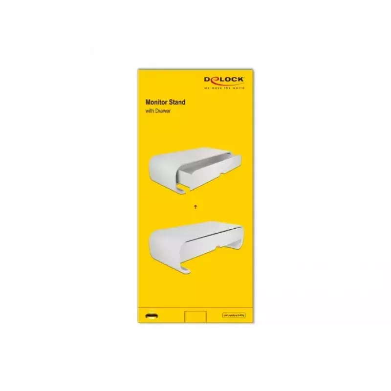 Monitor Stand DeLOCK 18324 with Drawer White