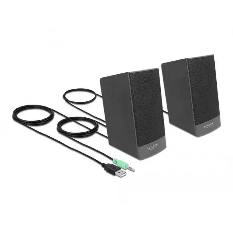 Stereospeakers DELOCK 27001, 2.0, USB powered