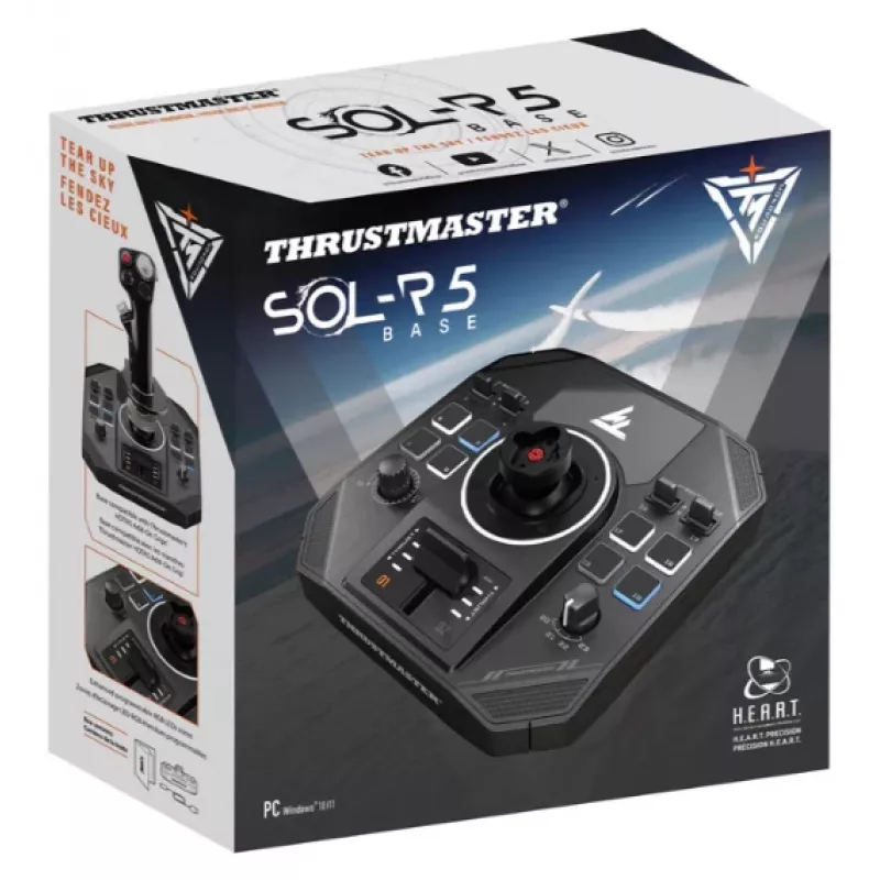 Gaming Wheel Base Thrustmaster Sol‑R 5 Base Black USB Type‑C, Analogue/Digital, for PC, 196×196×67 mm