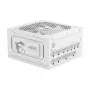 Power supply unit MSI MAG A1000GL PCIE5 WHITE 1000 W ATX 24-pin, 80 PLUS Gold, 135 mm fan