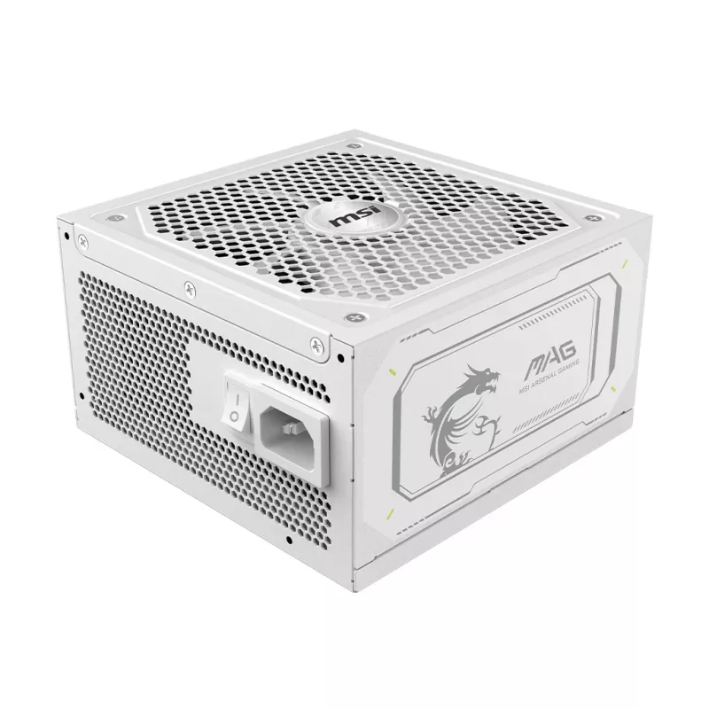 Power supply unit MSI MAG A1000GL PCIE5 WHITE 1000 W ATX 24-pin, 80 PLUS Gold, 135 mm fan