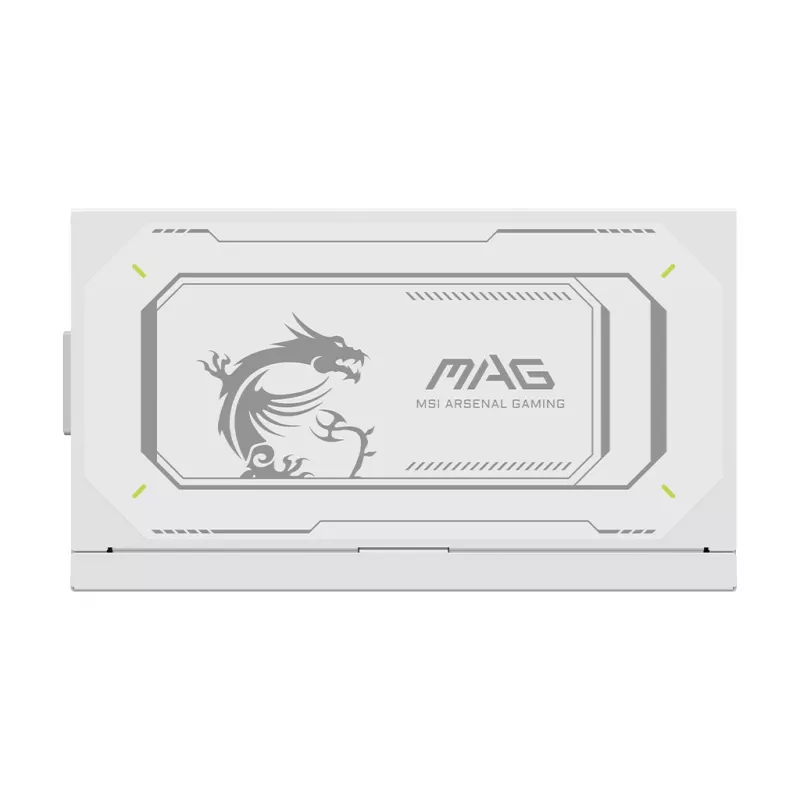 Power supply unit MSI MAG A1000GL PCIE5 WHITE 1000 W ATX 24-pin, 80 PLUS Gold, 135 mm fan