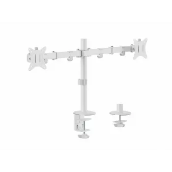 Equip 17 inch-32 inch Articulating Dual Monitor Desk Mount Bracket, White