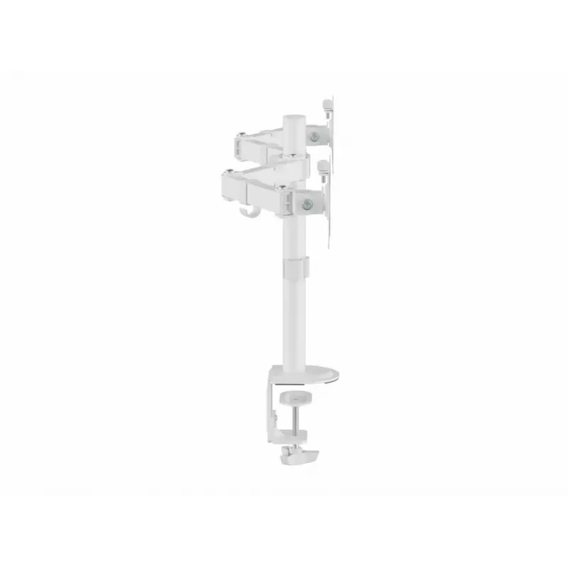 Equip 17 inch-32 inch Articulating Dual Monitor Desk Mount Bracket, White