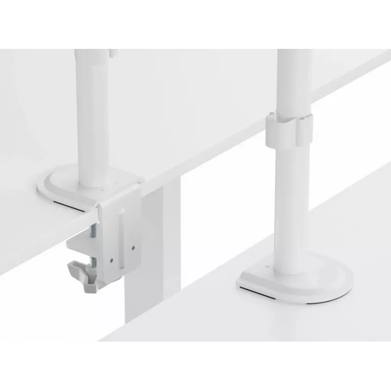 Equip 17 inch-32 inch Articulating Dual Monitor Desk Mount Bracket, White