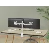 Equip 17 inch-32 inch Articulating Dual Monitor Desk Mount Bracket, White