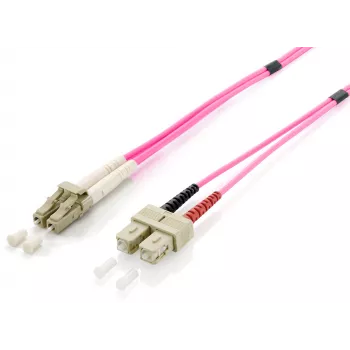 Equip LC/SC Fiber Optic Patch Cable, OM4, 2m, 2 m, OM4, LC, SC