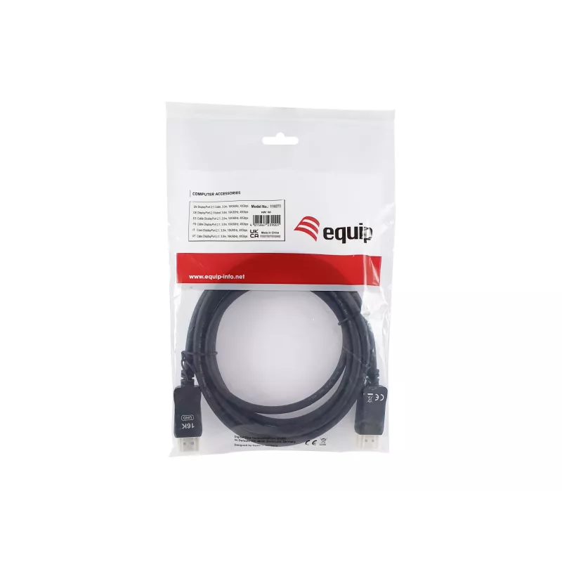 DisplayPort cable EQUIP 119274, 5 m, DisplayPort–DisplayPort, black