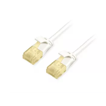 Equip Cat.6A U/UTP Slim Patch Cable 0.5m White 10000 Mbit/s