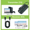 Techly IDATA USBC-HUB5WL AV extender AV transmitter & receiver Black
