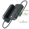 Techly IDATA USBC-HUB5WL AV extender AV transmitter & receiver Black