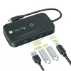 Techly IDATA USBC-HUB5WL AV extender AV transmitter & receiver Black
