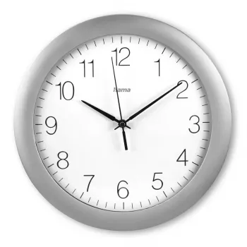 Hama Teneriffa Analog clock Round Silver, White