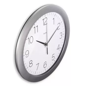 Hama Teneriffa Analog clock Round Silver, White