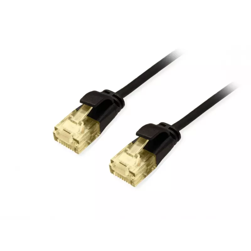 Equip Cat.6A U/UTP Slim Patch Cable, 3.0m, Black