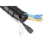 Cable sleeve Equip Double-Channel Cable Management Spine Black