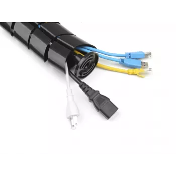 Cable sleeve Equip Double-Channel Cable Management Spine Black