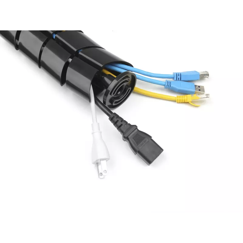 Cable sleeve Equip Double-Channel Cable Management Spine Black