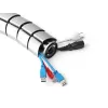 Cable sleeve Equip Double-Channel Cable Management Spine Silver