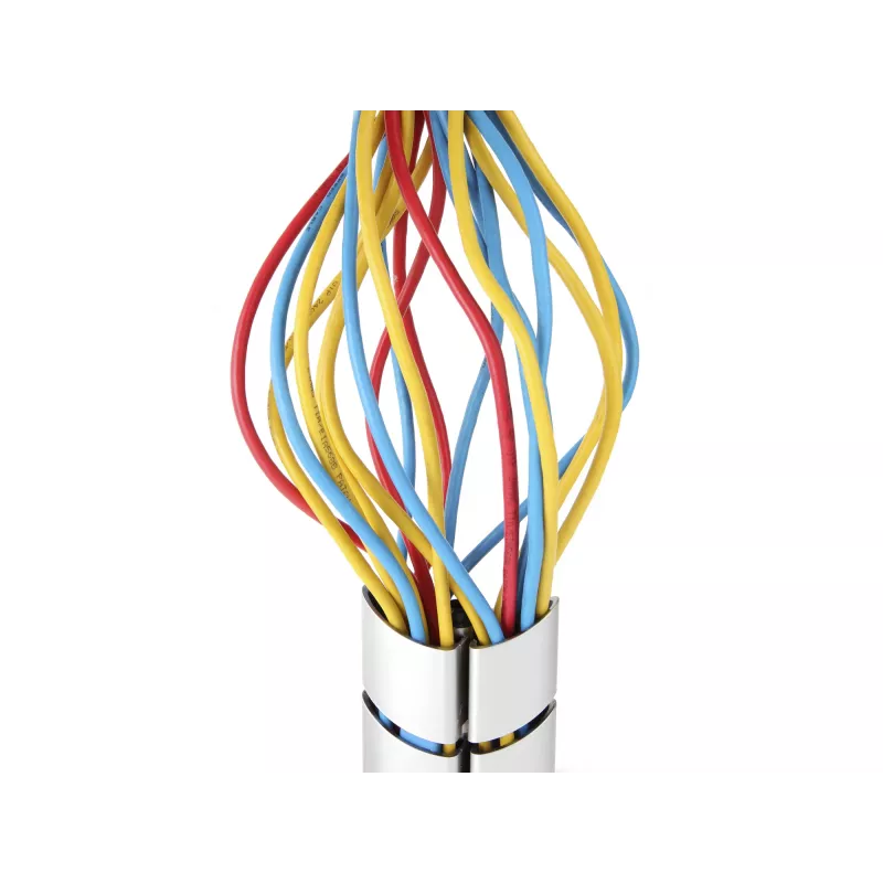 Cable sleeve Equip Double-Channel Cable Management Spine Silver