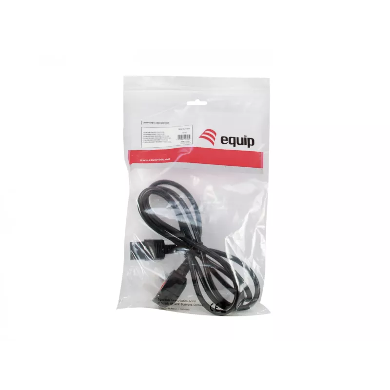 Equip UK Power Cord, C13 to BS1363, 2m, Black , 10A Fuse