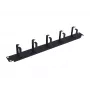 Equip 19 inch Cable management panel 1U with metal 5 brackets, Black