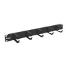 Equip 19 inch Cable management panel 1U with metal 5 brackets, Black