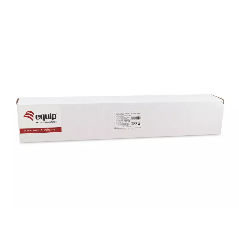 Equip 19 inch Cable management panel 1U with metal 5 brackets, Black