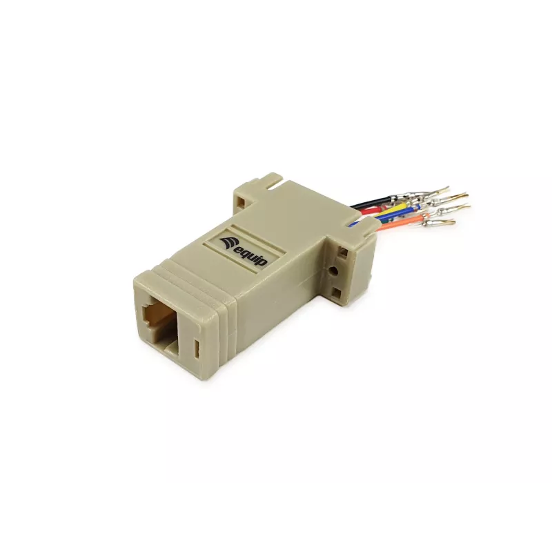 Equip DB9 to RJ45 adapter Female Serial Grey 72x33x16mm