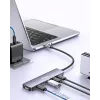 EQUIP USB-C 6‑in‑1 Multifunctional Adapter — HDMI 4K/60Hz, 4× USB‑C Gen2 (10Gbps), 100W PD, 0.25 m cable, Grey