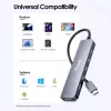EQUIP USB-C 6‑in‑1 Multifunctional Adapter — HDMI 4K/60Hz, 4× USB‑C Gen2 (10Gbps), 100W PD, 0.25 m cable, Grey