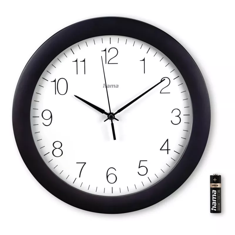 Hama Teneriffa Analog clock Round Black, White