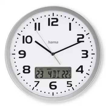 Hama 00185878 wall/table clock Analog clock Round Silver, White