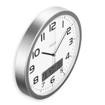 Hama 00185878 wall/table clock Analog clock Round Silver, White