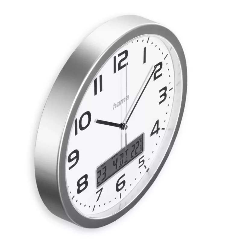Hama 00185878 wall/table clock Analog clock Round Silver, White