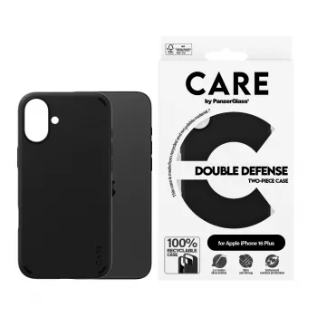 PanzerGlass CARE™ by ® Double Defense Case Black iPhone 16 Plus