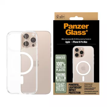 Cover PanzerGlass HardCase Transparent w. White MagSafe iPhone 16 Pro Max