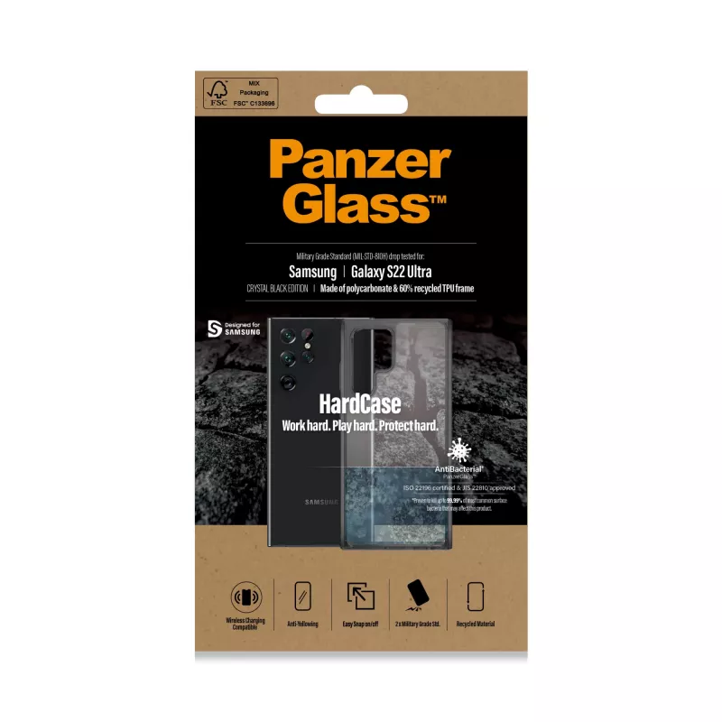 PanzerGlass ® HardCase Samsung Galaxy S22 Ultra 5G - Smokey Black