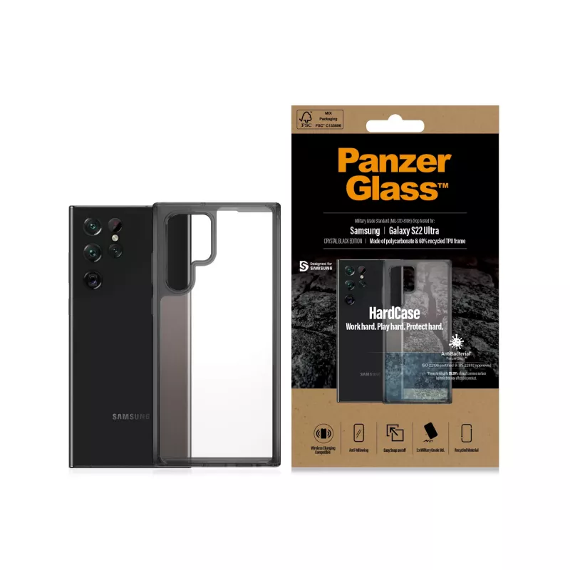 PanzerGlass ® HardCase Samsung Galaxy S22 Ultra 5G - Smokey Black