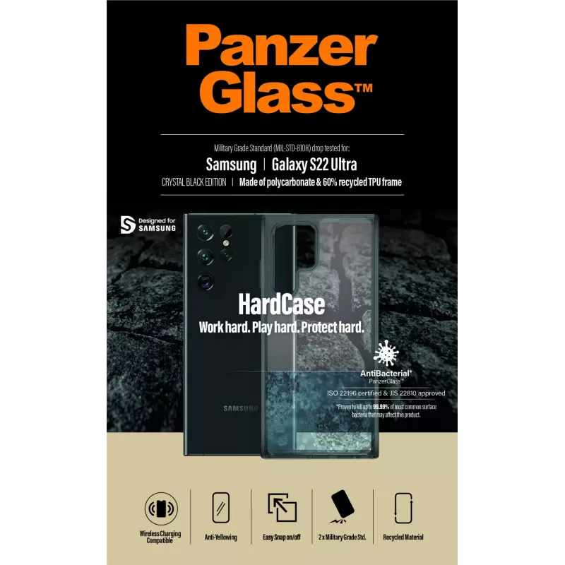 PanzerGlass ® HardCase Samsung Galaxy S22 Ultra 5G - Smokey Black