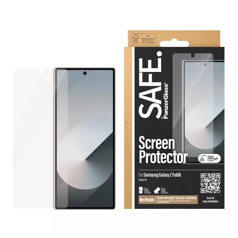 PanzerGlass SAFE. by ® Screen Protector Samsung Galaxy Z Fold6 | Classic Fit