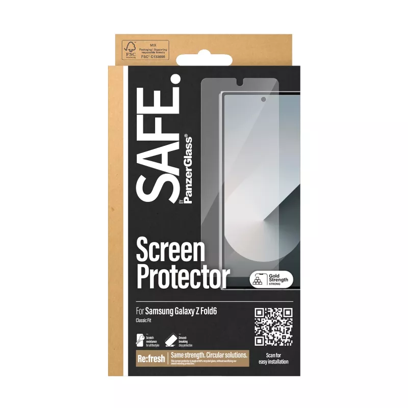 PanzerGlass SAFE. by ® Screen Protector Samsung Galaxy Z Fold6 | Classic Fit