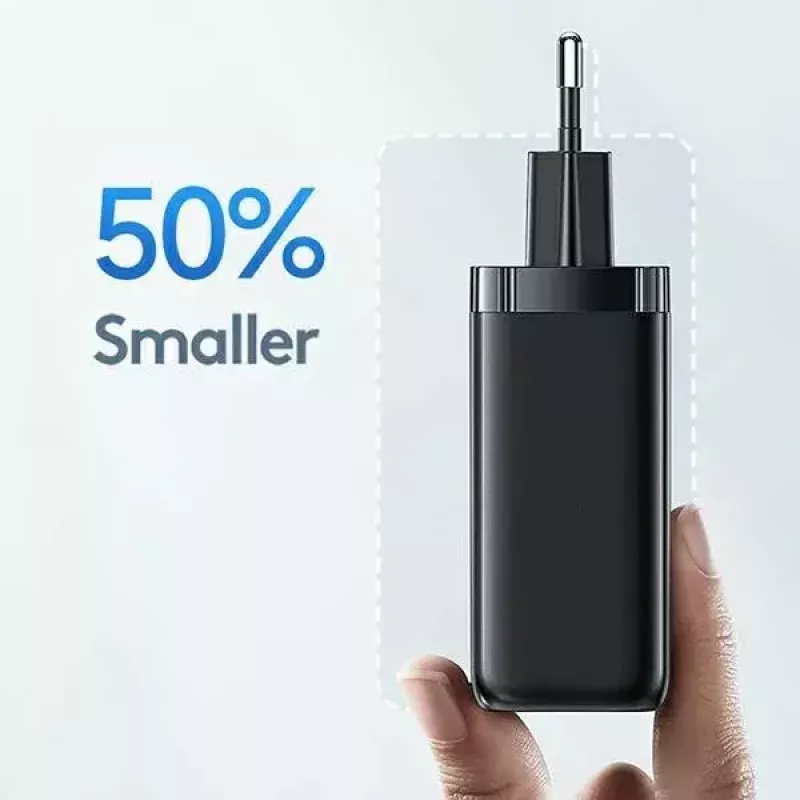 Charger usams T47 USB / USB‑C 65W PD Fast Charging — 65W USB Power Delivery, USB-A + USB-C ports