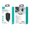 Charger usams T47 USB / USB‑C 65W PD Fast Charging — 65W USB Power Delivery, USB-A + USB-C ports