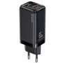 Charger usams T47 USB / USB‑C 65W PD Fast Charging — 65W USB Power Delivery, USB-A + USB-C ports