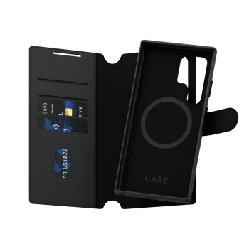 Phone cover PanzerGlass CARE Feature Case Tango Two-in-One Wallet, compatible with Samsung Galaxy S24 Ultra, transparent