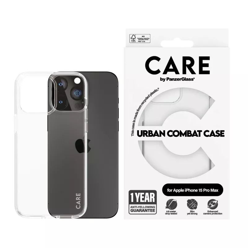 PanzerGlass CARE™ by ® Urban Combat Case Transparent iPhone 15 Pro Max