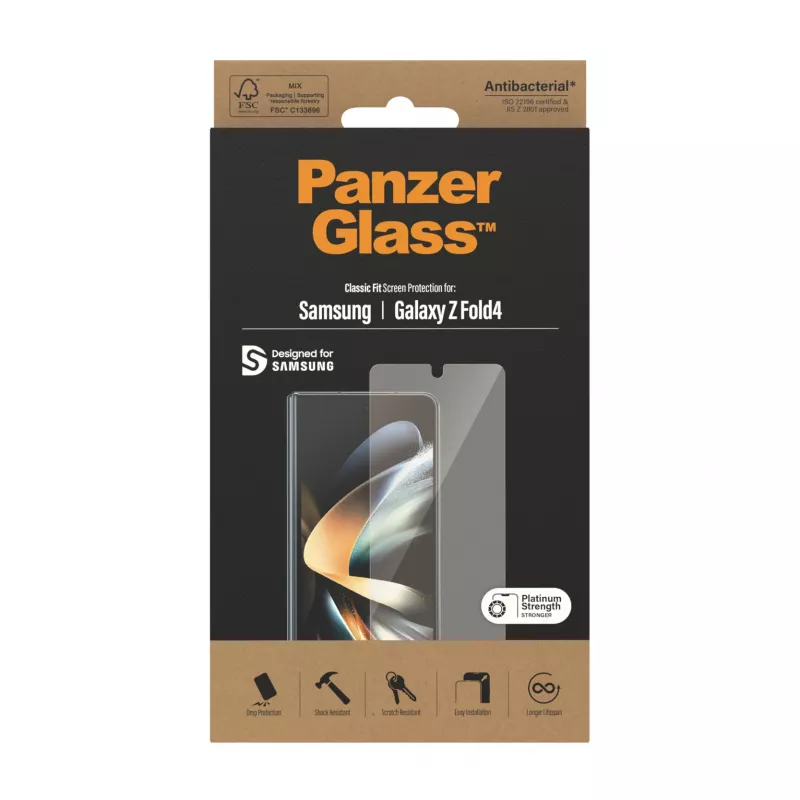 Screen protector PanzerGlass Samsung Galaxy Z Fold4 Anti-bacterial Scratch resistant