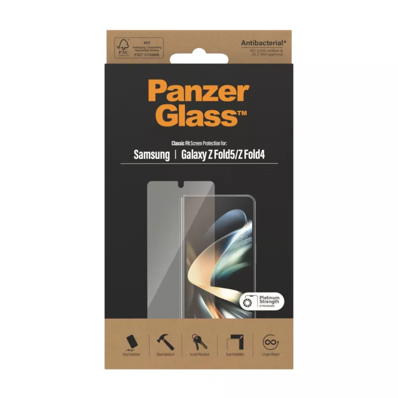 Screen protector PanzerGlass Samsung Galaxy Z Fold4 Anti-bacterial Scratch resistant